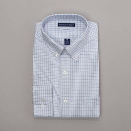 Mens Preswick & Moore(R) Regular Fit Plaid Dress Shirt - Blue