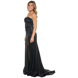 Juniors Emerald Sundae Satin Twist Front Hem Empire Waist Dress