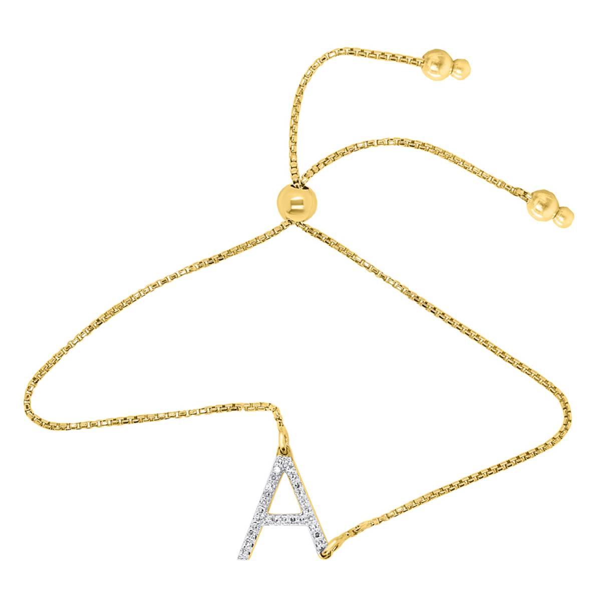Nova Star(R) Gold Plated 1/10ctw. Lab Grown Diamond A Bolo Bracelet