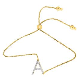 Nova Star(R) Gold Plated 1/10ctw. Lab Grown Diamond A Bolo Bracelet