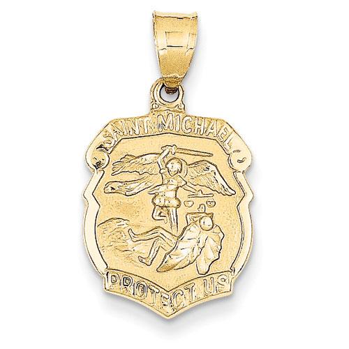 Unisex Gold Classics(tm) 14kt. Yellow Gold St. Michael Medal Badge