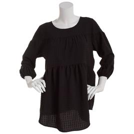 Womens Fair Hope 3/4 Sleeve Solid Tiered Top