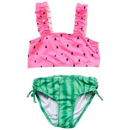 Girls (7-16) Pink Platinum Watermelon Bikini 2pc. Swim Set