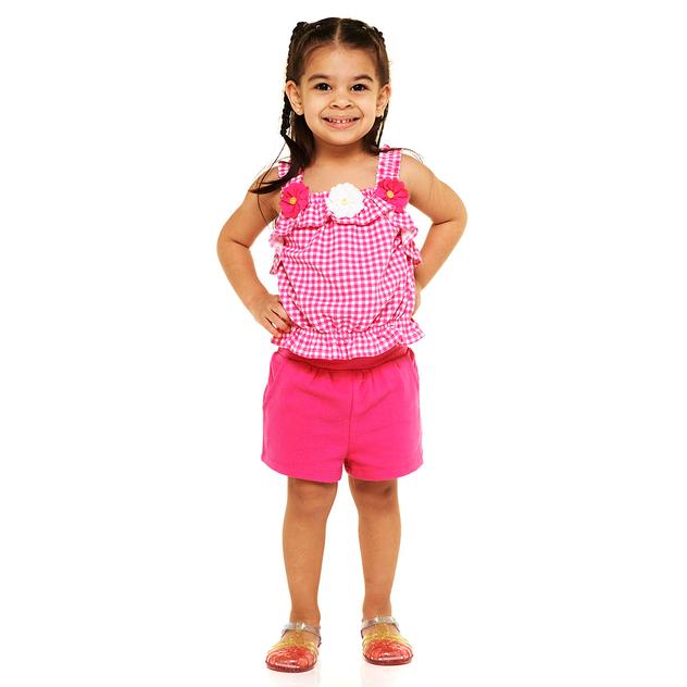 Toddler Girl Kids Headquarters® Floral & Gingham Top & Shorts Set