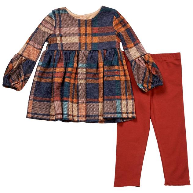 Toddler Girl Bonnie Jean Plaid Tunic & Leggings Set