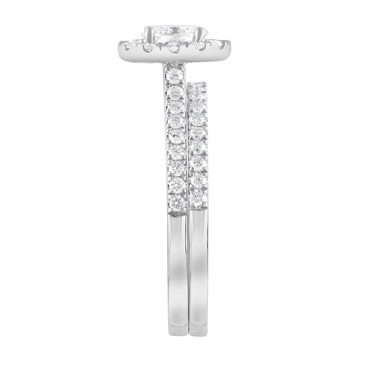 Nova Star® 14kt. White Gold 1ctw. Lab Grown Diamond Oval Ring