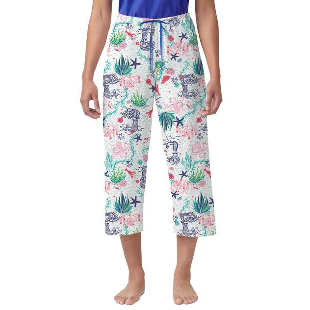 Plus Size HUE® Underwater Wonder Printed Capri Pajama Pants
