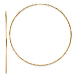 Gold Classics(tm) 14kt. Polished Tube Hoop Earrings