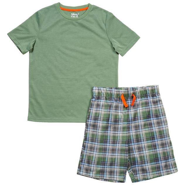 Boys (6-14) Sleep On It®  2pc. Tee & Plaid Shorts Pajama Set