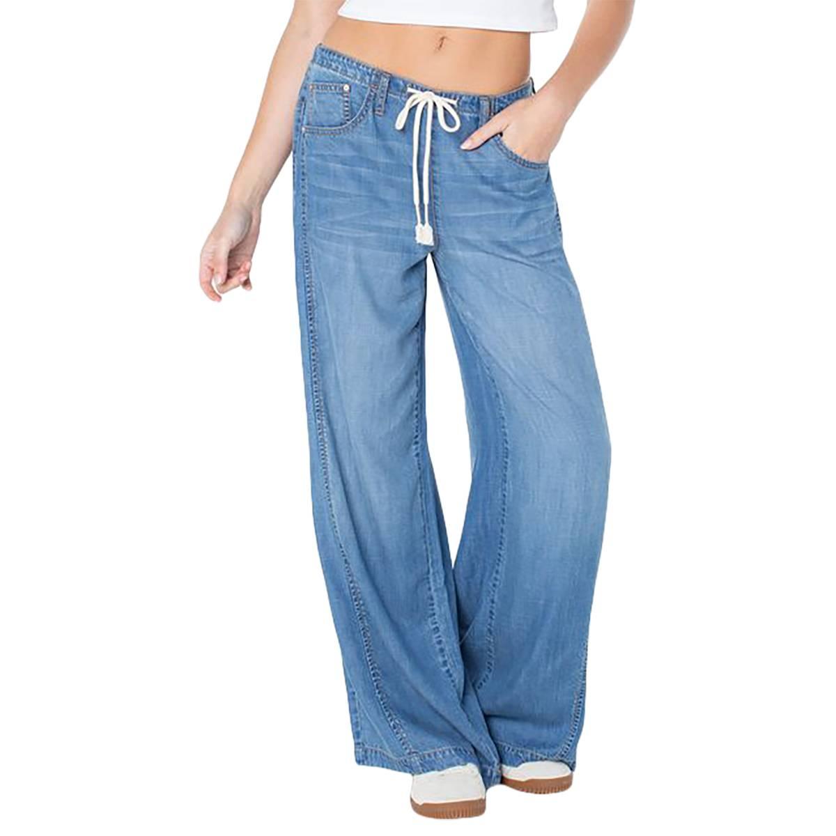 Juniors Celebrity Pink High Rise Wide Leg Pants w/ Tie