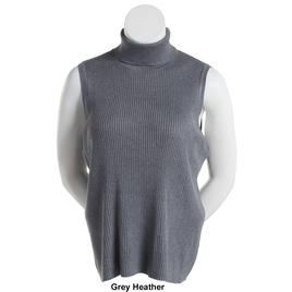 Plus Size Retrology Sleeveless Turtleneck Tee