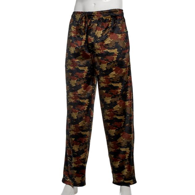 Mens Preswick & Moore® Olive Camo Silky Pajama Pants
