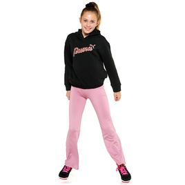 Girls (7-16) Puma(R) Leopard Logo Hoodie & Flare Leggings