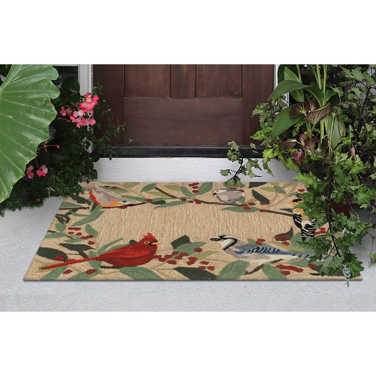 Liora Manne Front Porch Bird Border Indoor/Outdoor Rug
