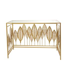 9th & Pike® Gold-Tone Metal Contemporary Console Table