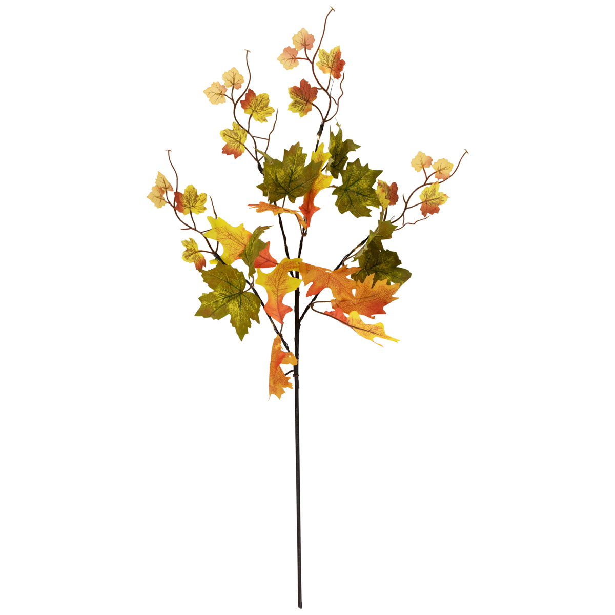 Northlight 30in. Lighted Maple Leaves Fall Harvest Spray Branch