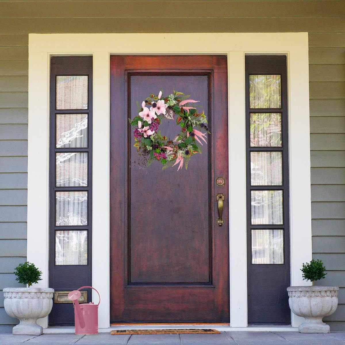 Northlight Seasonal Artificial Succulent & Fern Spring Wreath