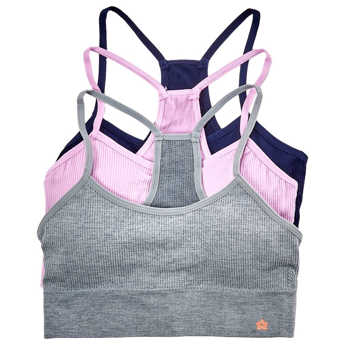 Girls Limited Too™ 3pk. Seamless Marled/Solid Racerback Bras