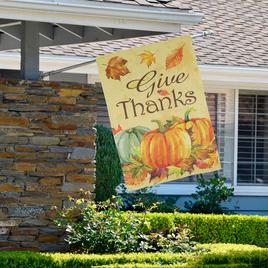 Northlight Seasonal Give Thanks Autumn Harvest Garden Flag