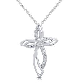 Marsala 1/20ctw. Diamond Fancy Cross Pendant Necklace