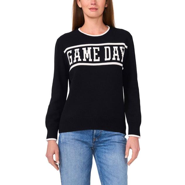 Womens Vince Camuto Long Sleeve "Game Day" Sweater