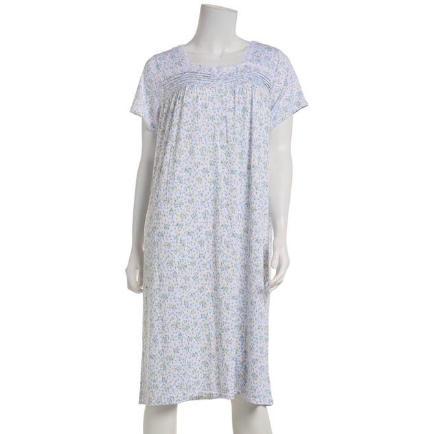 Womens Laura Ashley® Short Sleeve Peached Floral Nightgown