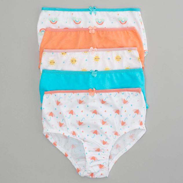 Girls (7-12) René Rofé® Jade 5pk. Rain & Shine Brief Underwear