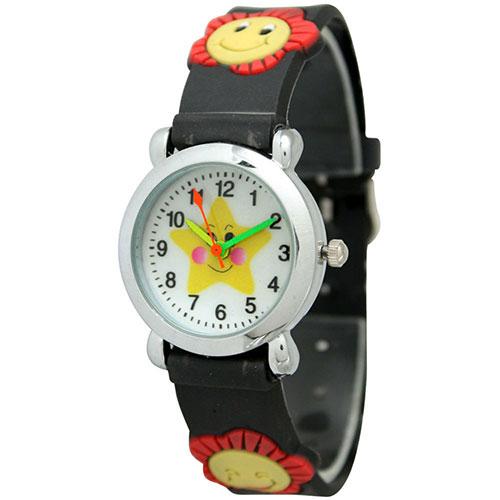 Kids Olivia Pratt Silicone Happy Stars Watch - 8126BLACK