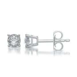 Diamond Classics™ 10kt. White Gold 1/10ctw. Stud Earrings