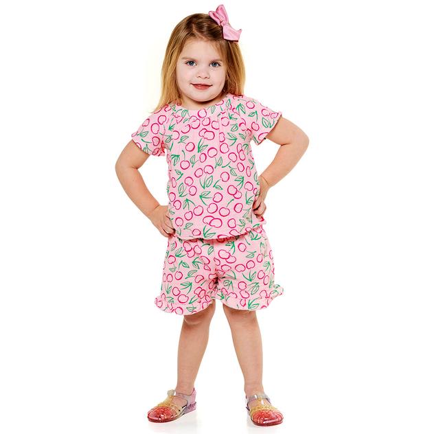 Toddler Girl BTween®  Cherry Flowy Top & Shorts Set w/ Sunglasses
