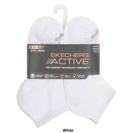 Womens Skechers 6pk. 1/2 Terry Quarter Crew Athletic Socks
