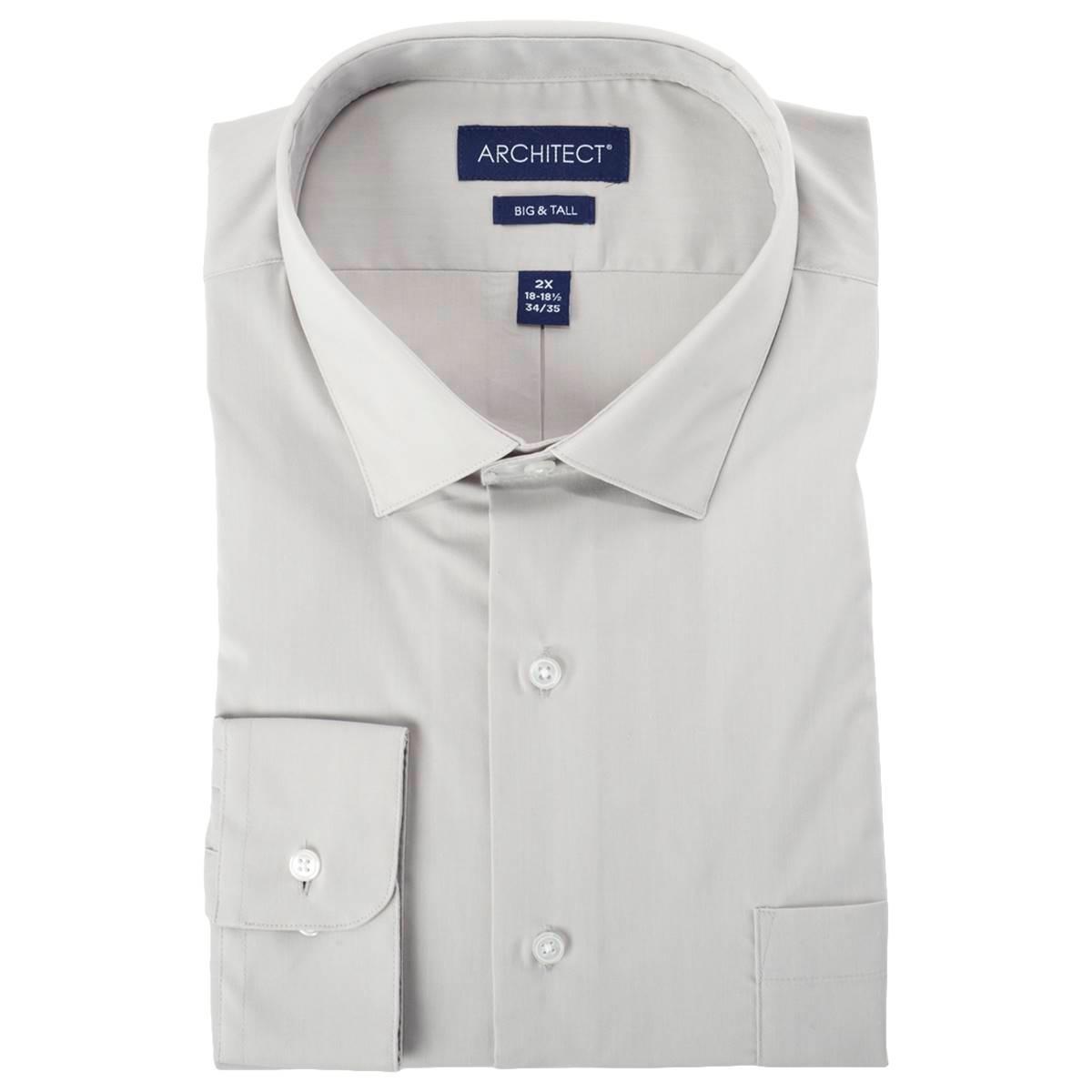 Mens Big & Tall Architect(R) Performance Dress Shirt - Grey Dawn