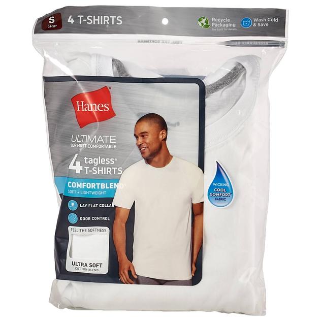 Mens Hanes Ultimate® 4pk. Comfort Crew Neck T-Shirt