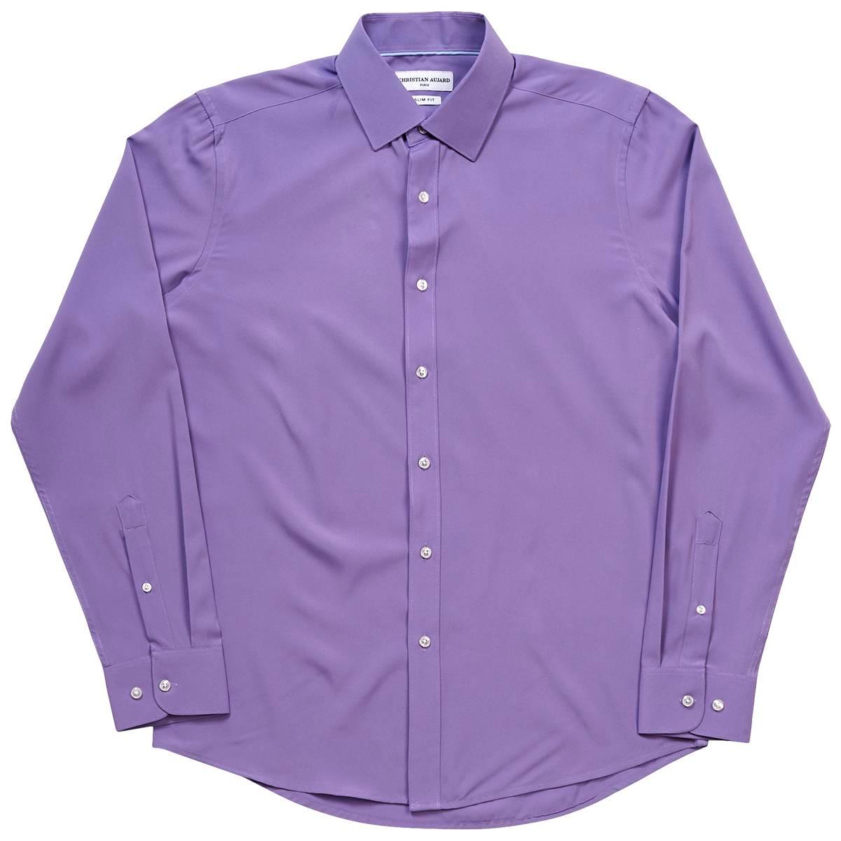 Mens Christian Aujard Slim Fit Dress Shirt - Paisley Purple