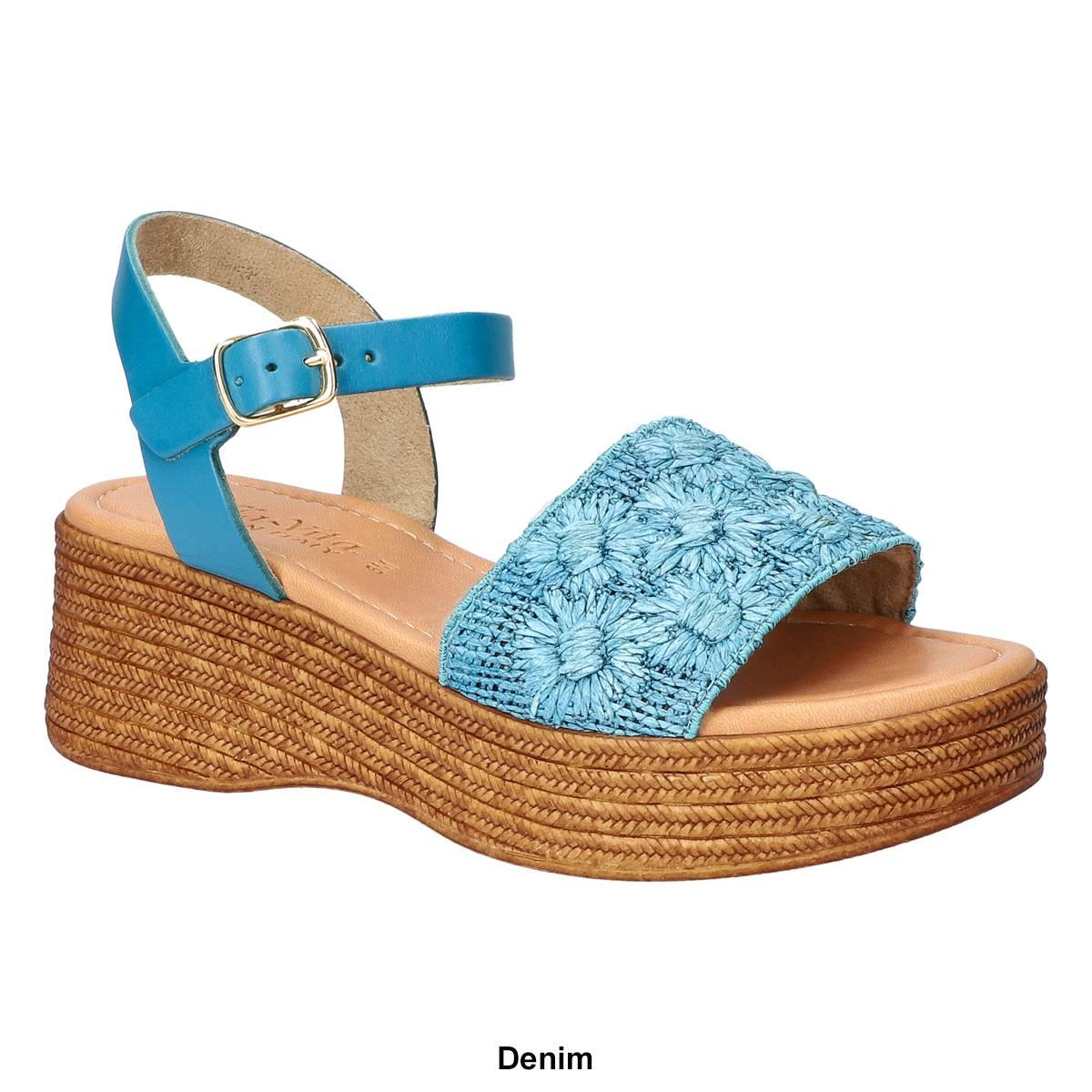 Womens Bella Vita Kea-Italy Floral Wedge Sandals