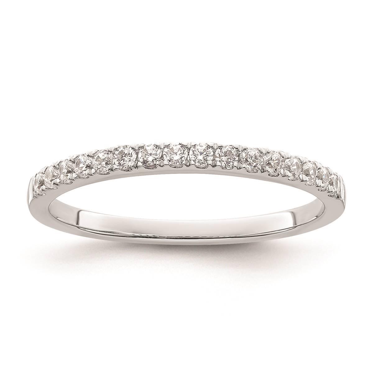 Pure Fire 14kt. White Gold Lab Grown Diamond Polish Wedding Band