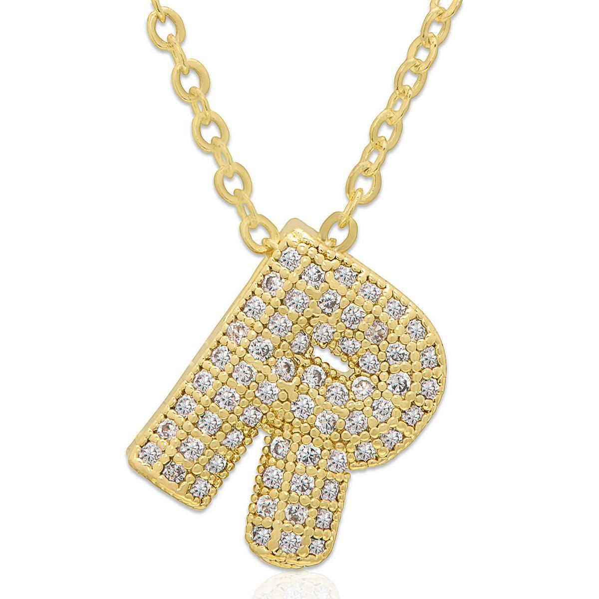 Accents by Gianni Argento 14kt. Gold Bubble Initial R Pendant
