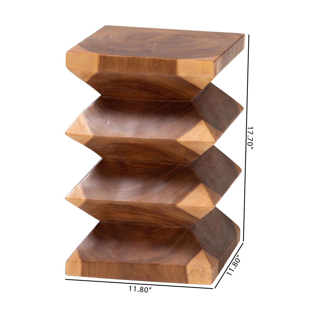 bali & pari Malati Solid Suar Wood End Table