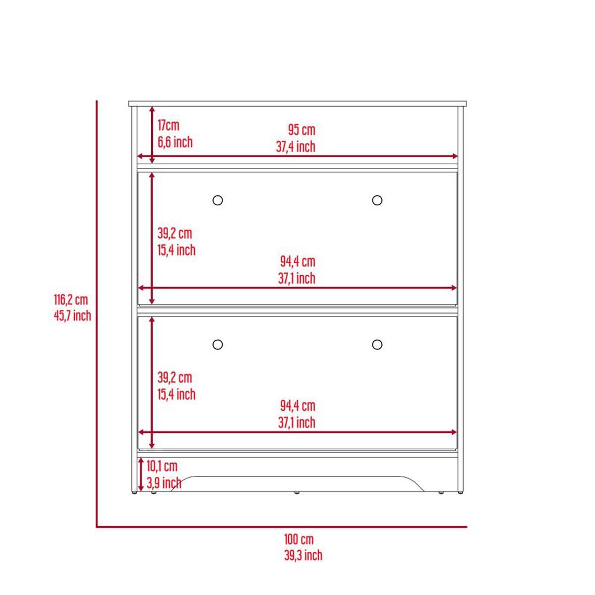 FM FURNITURE Brandford Shoe Rack