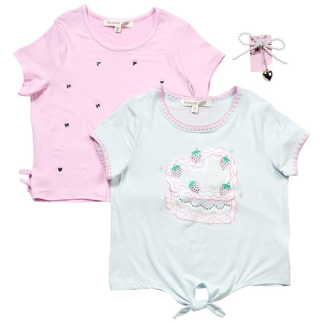 Girls (7-12) BTween® 2pk. Rhinestone Cake/Heart Tops