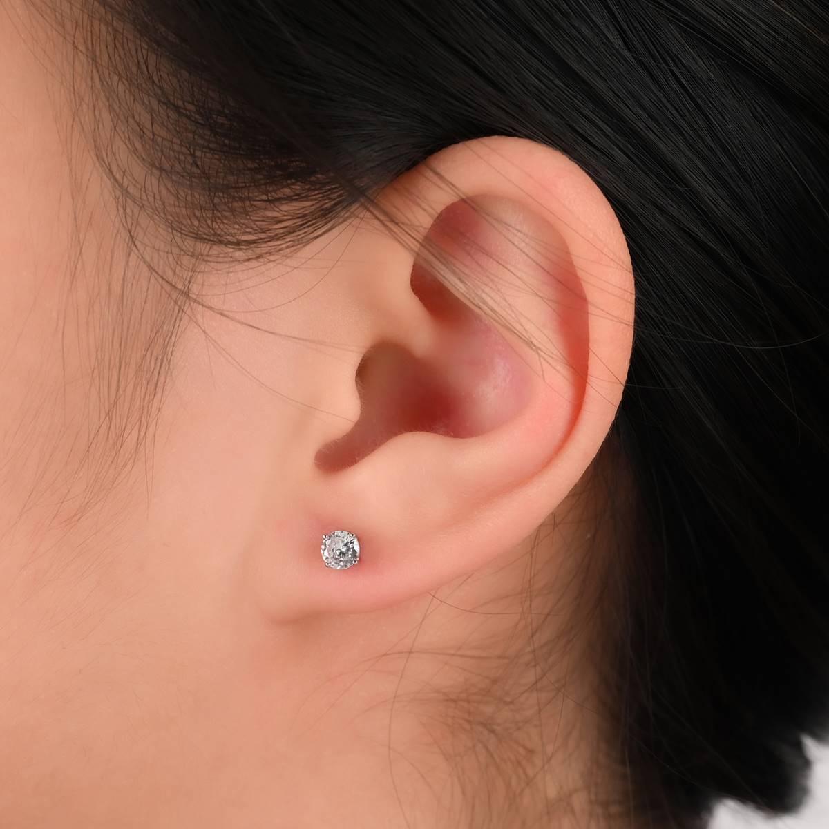 Forever New Sterling Silver Ball, CZ Stud, and Heart Earring Set