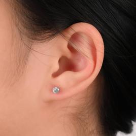 Forever New Sterling Silver Ball, CZ Stud, and Heart Earring Set
