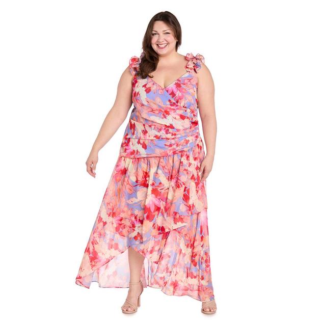 Plus Size R&M Richards High Low Floral Dress