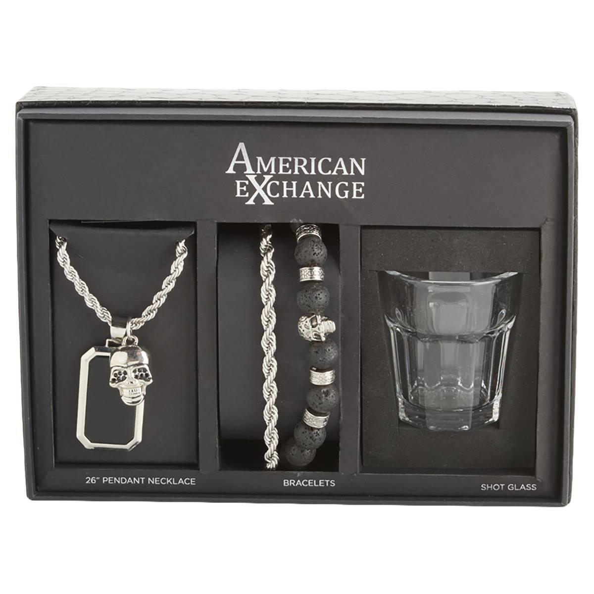 Mens Gentlemen''s Classics(tm) Necklace/Bracelet/Shot Glass Set