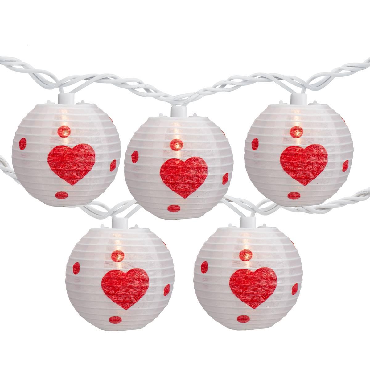 Northlight Seasonal 10ct. Valentine's Day Heart Paper Lanterns