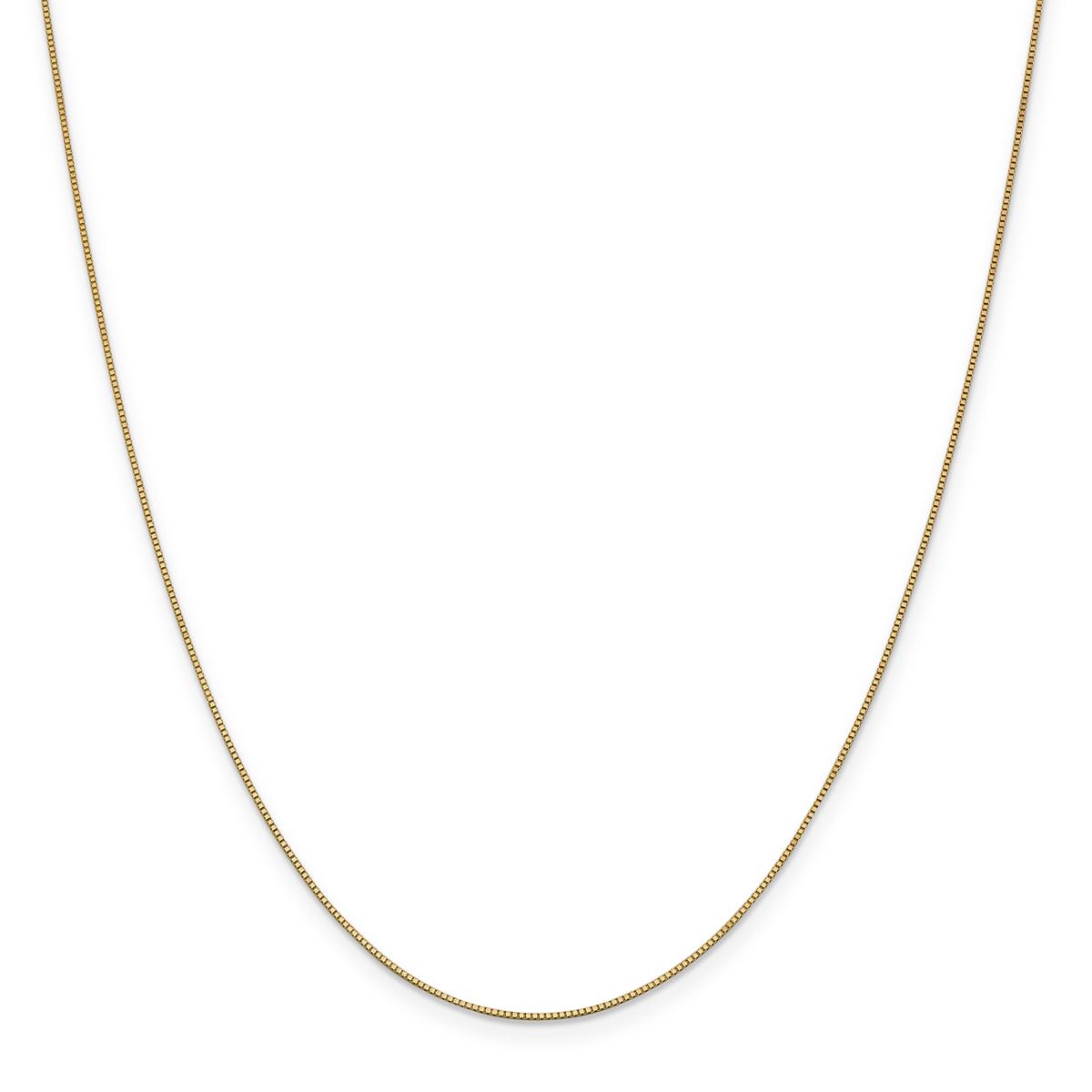 Unisex Gold Classics(tm) .7mm. 14k Gold Box Chain 14in. Necklace