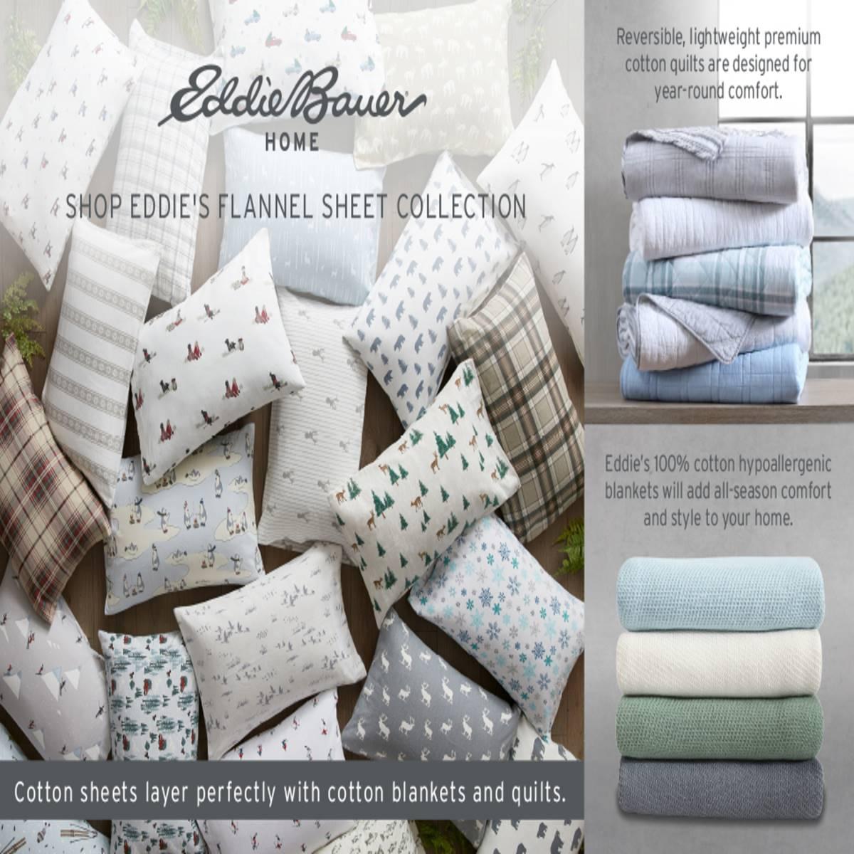 Eddie Bauer Solid Cotton Flannel Sheet Set
