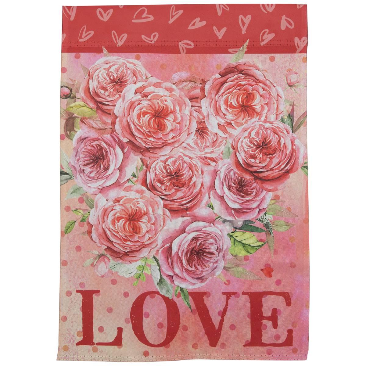 Northlight Seasonal Love Rose Bouquet Outdoor Garden Flag