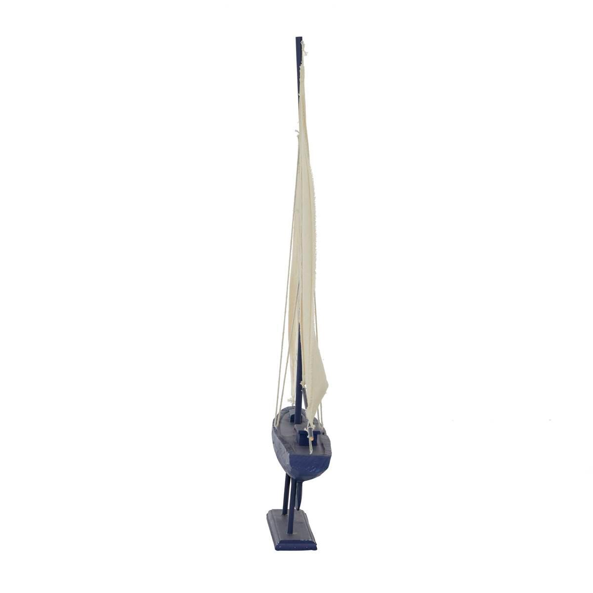 9th & Pike® Dark Blue Wood Coastal Sail Sculpture