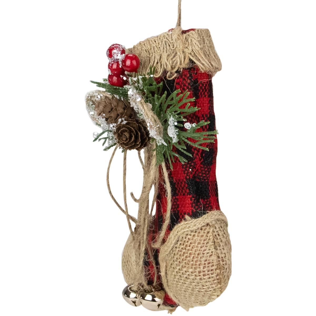 Northlight Seasonal 5.75in. Burlap Christmas Stocking Ornament